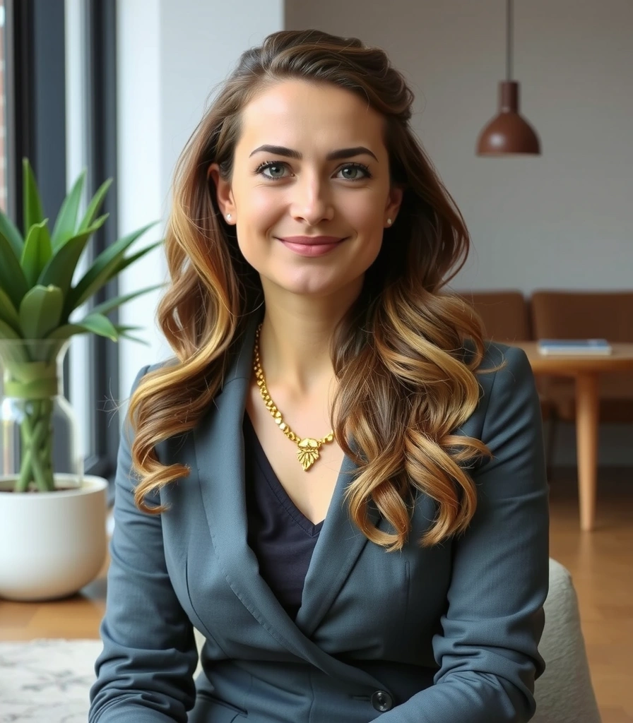 Dipl. Ernährungsberaterin Sarah Müller in ihrem Beratungsbüro